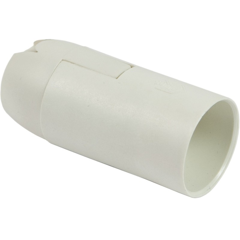 Portalampada E14 liscio bianco