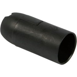 Portalampada E14 liscio nero