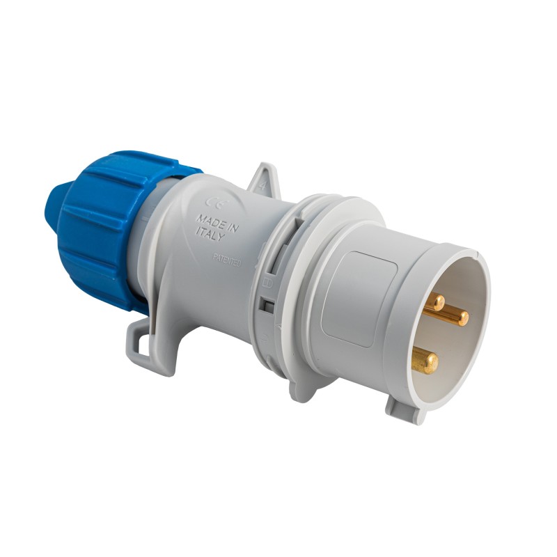 Spina industriale mobile 2P+T 32A 230V IP54 cablaggio rapido