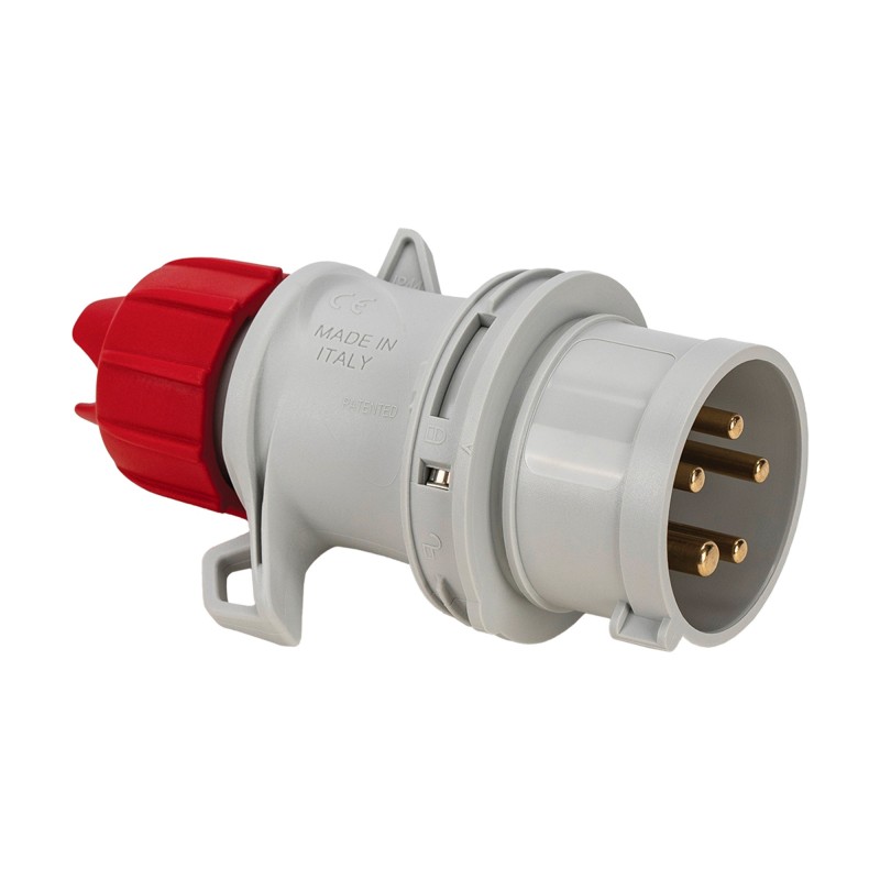 Spina industriale mobile 3P+N+T 32A 400V IP54 cablaggio rapido
