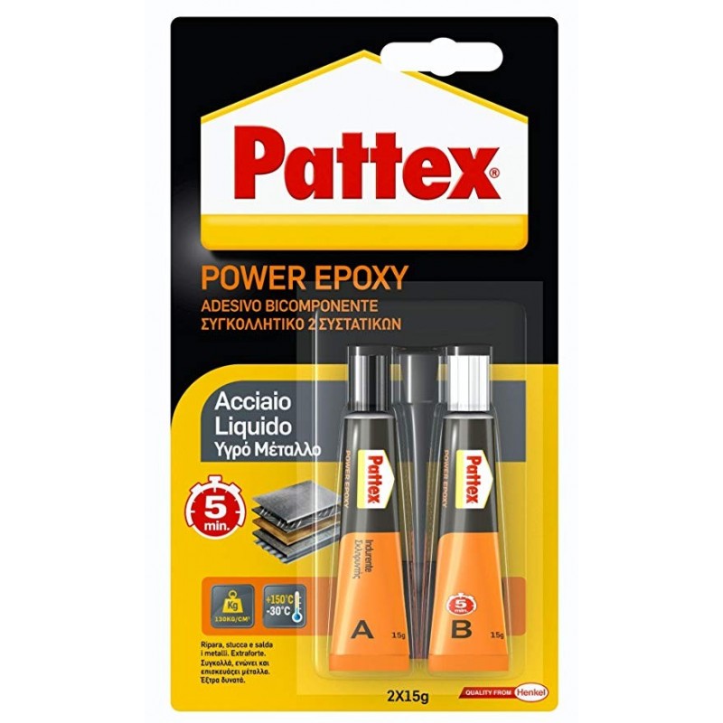 PATTEX POWER EPOXY ACCIAIO LIQUIDO  30g