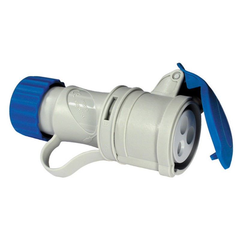 Presa industriale mobile 2P+T 32A 230V IP54 cablaggio rapido.