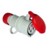 Presa industriale mobile 3P+T 32A 400V IP54 cablaggio rapido.