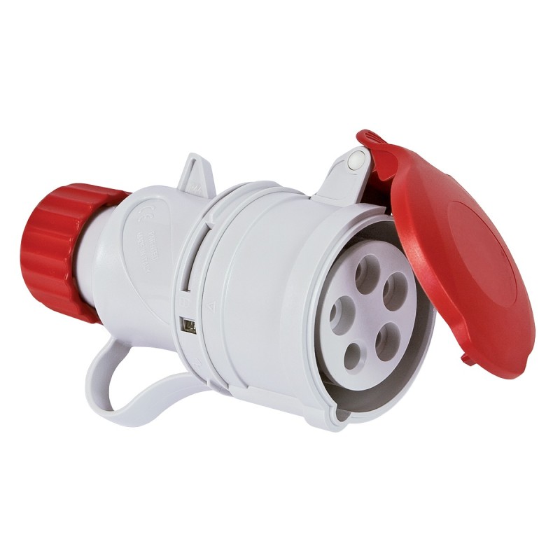 Presa industriale mobile 3P+N+T 32A 400V IP54 cablaggio rapido.