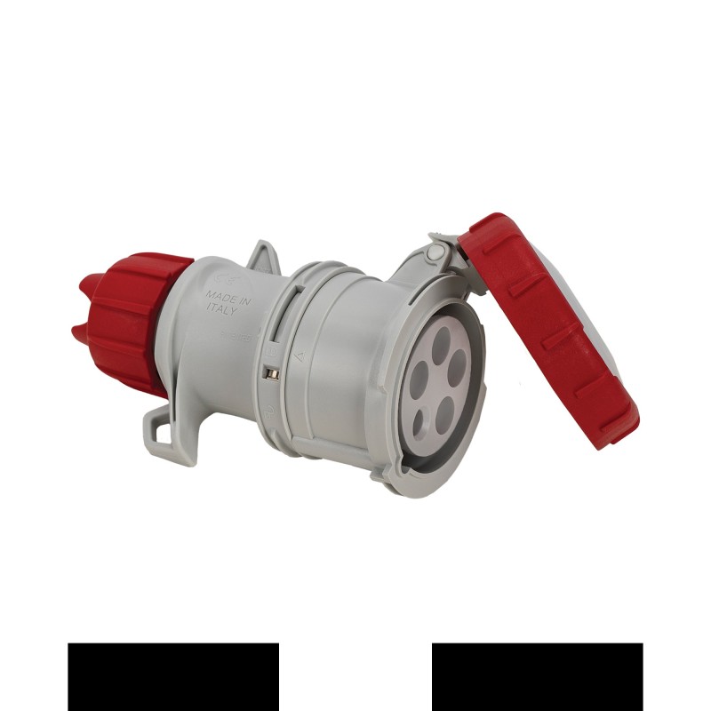 Presa industriale mobile 3P+N+T 16A 400V IP67 cablaggio rapido.