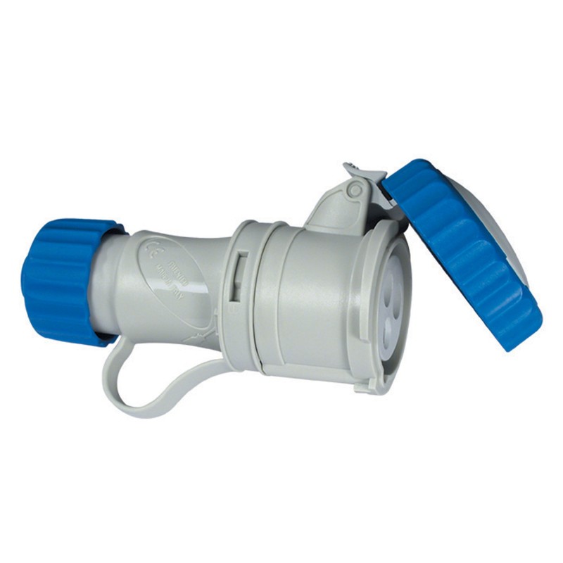 Presa industriale mobile 2P+T 32A 230V IP67 cablaggio rapido.