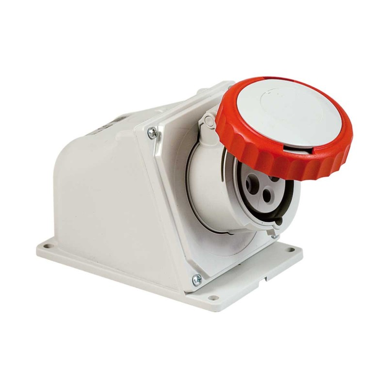 Presa industriale da parete 3P+N+T 16A 400V IP67.