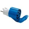 Adattatore semplice da spina Schuko a presa CEE 16A 230V.