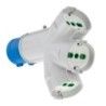 Adattatore triplo Triplex spina CEE a 3 prese Bipasso P40.