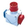 Adattatore doppio spina CEE 5P a 2 prese CEE mix IP44.
