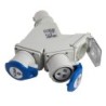 Moltiplicatore industriale spina CEE a 2 prese CEE e 1 Bipasso P40.