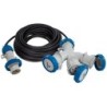 Adattatore triplo spina CEE a 3 prese CEE con cavo 20m.