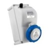 Presa interbloccata da parete Key Block 2P+T 16A IP67.