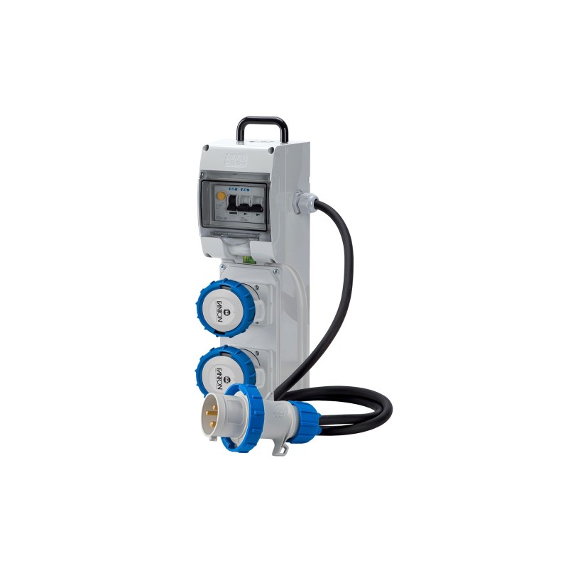 Quadro cantiere KB1 ASC IP65 con 4 prese mix e cavo.