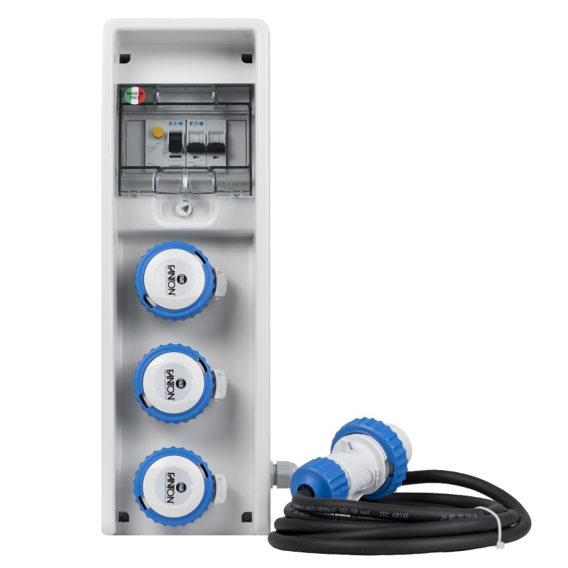 Quadro Ulisse 150 ASC IP65 con 5 prese mix e cavo.