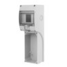 Quadro KB1 vuoto IP65 con 1 foro e sportello trasparente.