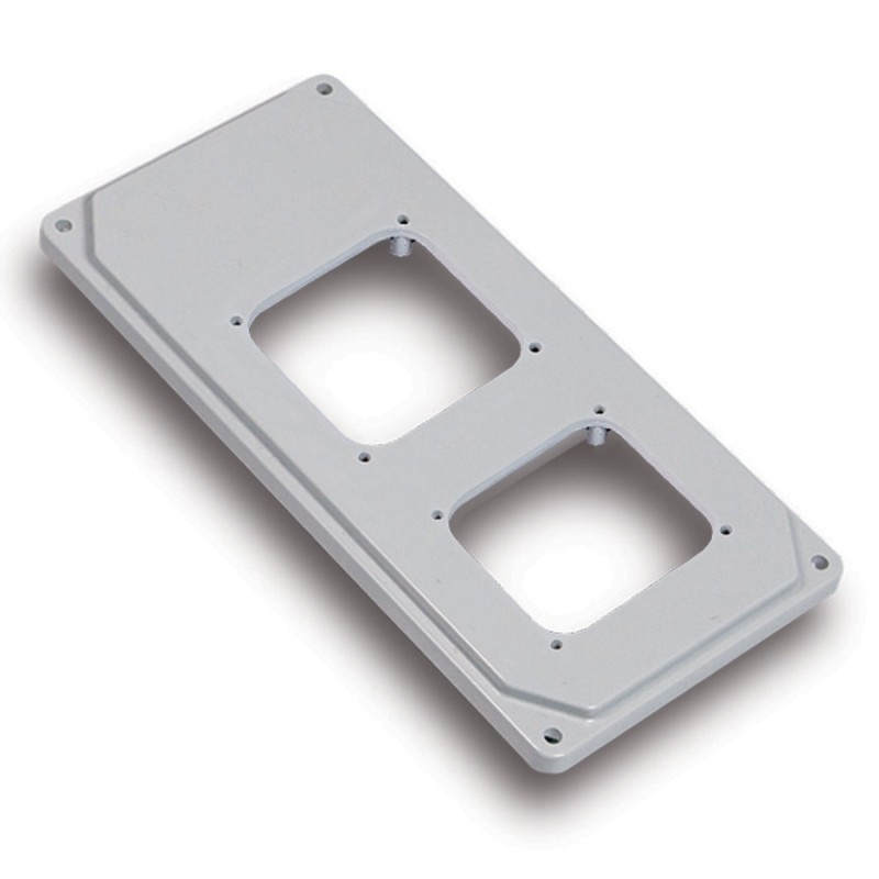 Flangia forata 90x180mm IP44 per quadri industriali.