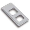Flangia forata 90x180mm IP44 per quadri industriali.