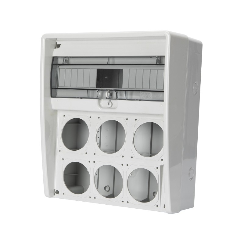 Quadro Ulisse 350 vuoto IP65 con 6 fori per prese 32A
