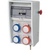 Quadro Ulisse 250 ASC IP65 con 4 prese CEE inclinate, emergenza e morsettiera (9kW)