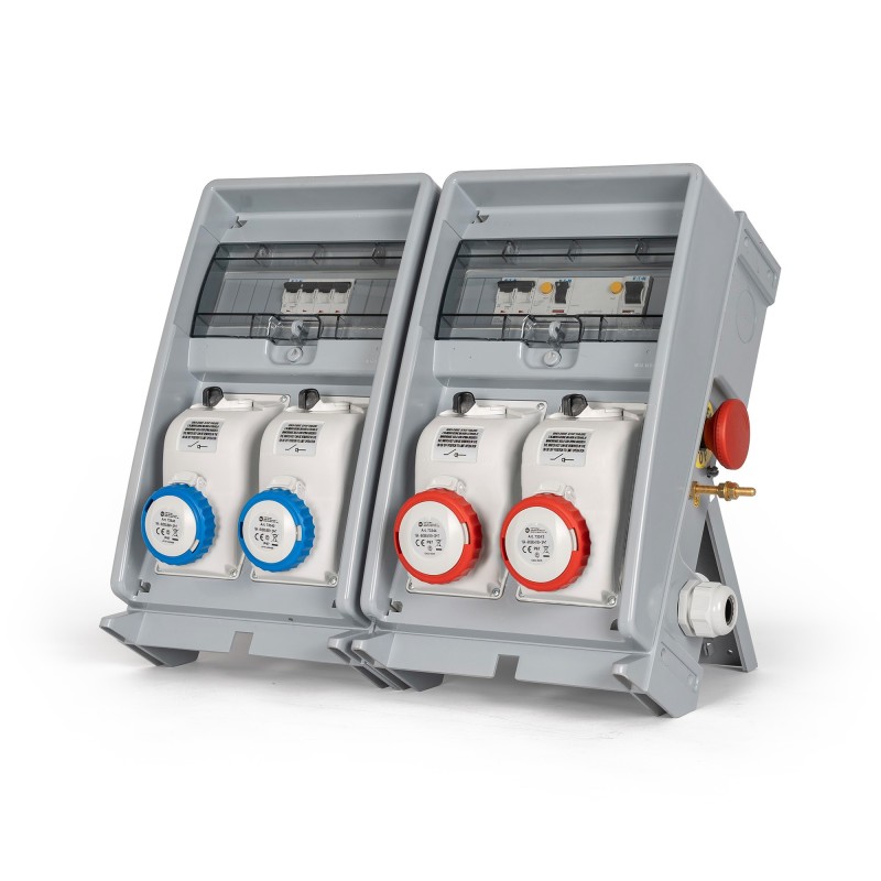 Quadro Ulisse 500 ASC IP65 con 8 prese mix, emergenza e morsettiera
