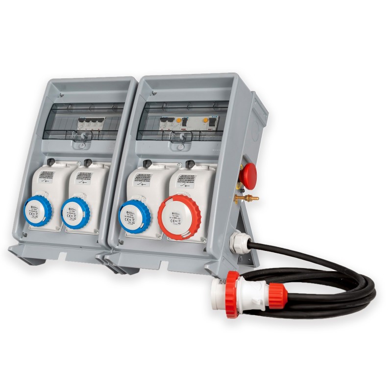 Quadro Ulisse 500 ASC IP65 con 9 prese mix, emergenza e cavo