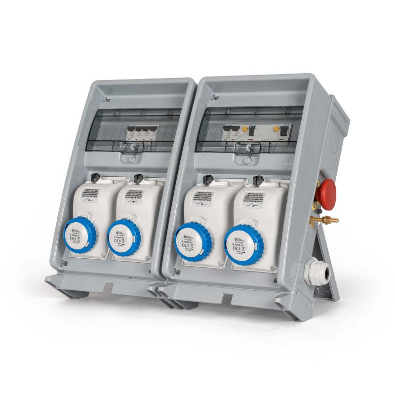 Quadro Ulisse 500 ASC IP65 con 6 prese mix, emergenza e morsettiera