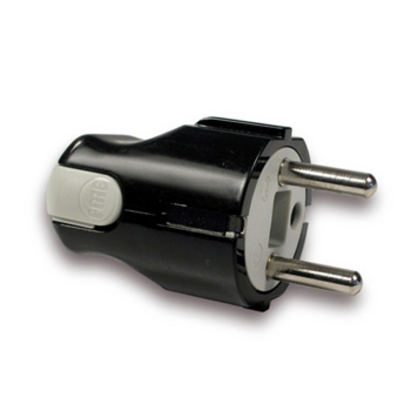 Spina Schuko 16A (S31) professionale smontabile nera