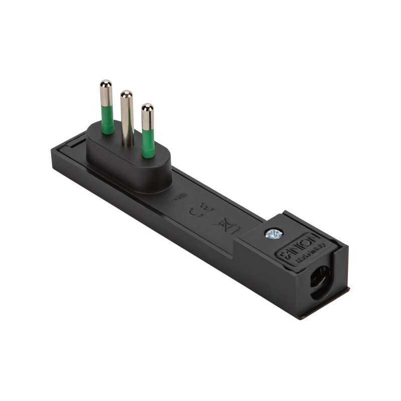 Spina Clock 10A (S11) ultra-piatta nera