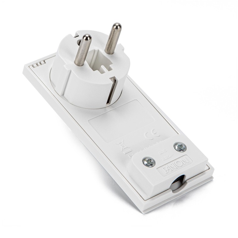 Spina Schuko Clock 16A (S31) ultra-piatta bianca