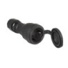Presa Schuko HI-PRO IP44 con coperchio in gomma nera