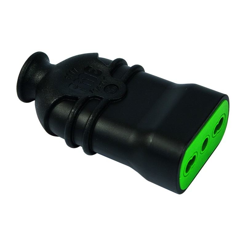 Presa mobile 16A Bipasso professionale HI-PRO nera