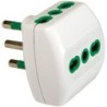 Adattatore triplo Vertical System spina 16A a 3 prese Bipasso bianca