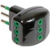Adattatore triplo spina 10A a 3 prese 10A nera
