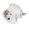 Adattatore triplo Schuko con interruttore luminoso e 3 prese Schuko