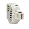 Alimentatore USB 2,1A da incasso Keystone bianco