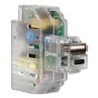 Alimentatore doppio USB (A+C) 2,4A da incasso Keystone trasparente
