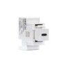Alimentatore USB-C 3A da incasso Keystone compatto bianco