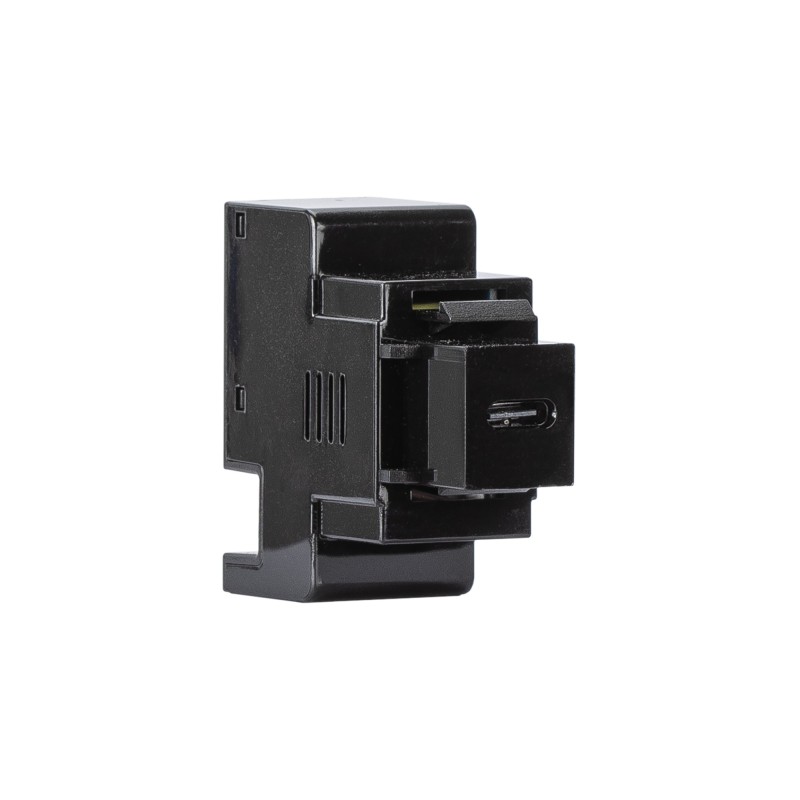 Alimentatore USB-C 3A da incasso Keystone compatto nero