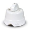 Pulsante rotativo 10AX in ceramica bianca