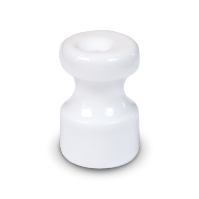 Kit 25 isolatori €?16mm in ceramica bianca