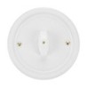 Placca tonda €?125mm in ceramica bianca con interruttore/deviatore