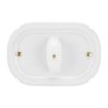 Placca ovale 125x81mm in ceramica bianca con interruttore/deviatore