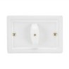Placca rettangolare 113x77mm in ceramica bianca con interruttore/deviatore