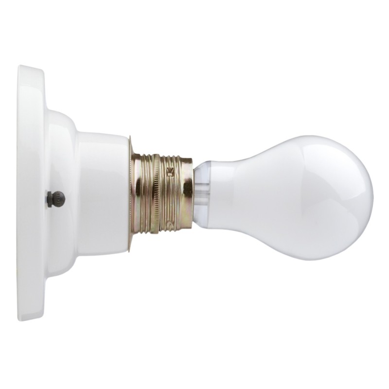Spot da parete E27 dritto bianco