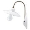 Applique E27 con piatto liscio bianco