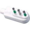 Spina 10A 90ô› smontabile ribassata bianca (Blister)