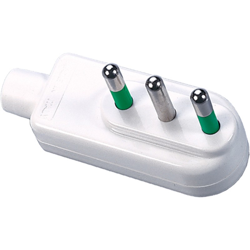 Spina 16A 90ô› smontabile ribassata bianca (Blister)
