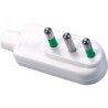 Spina 16A 90ô› smontabile ribassata bianca (Blister)