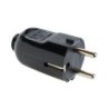 Spina Schuko 16A nera (Blister)
